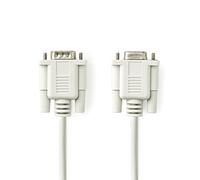 NEDIS Serial Cable | D-Sub 9 Pin Male to D-Sub 9 Pin Female | 2.0m | Ivory