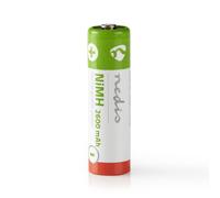 Nedis Set of 4 NiMH AA 1.2V DC 2600 mAh Pre-Charged Rechargeable Batteries,