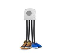 NEDIS Shoe Dryer, Wall Mounted Fan Heater with 4 Air Exhausts, 120min Timer, 45°C, 350W, Overheat Protection - White