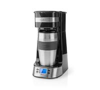 Single Serve 1 Cup Electric Filter Coffee Maker Digital Timer + 0.42L Travel Mug