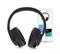 Nedis Smart Bluetooth Over-Ear Headphones, Hybrid ANC & ENC Noise Cancelling, 28h Playtime, USB-C, Mic, EQ Modes, App & Voice Control, Foldable - Black