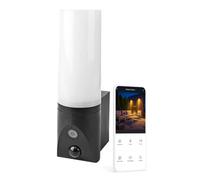 Nedis Smart Floodlight Security Camera Ip65 Waterproof Outdoor Led Wall Light With Pir Motion Sensor Alarm Night Vision And 2-Way Audio
