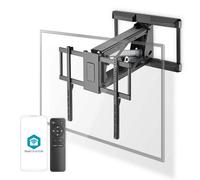 Nedis Smart W-Fi Motorised Lift Electric TV Wall Mount Bracket for 37-75" Screen Max 35kg Adjustable Height Tilt and Swivel with Remote and App Control