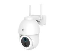 Nedis Smart Outdoor Camera 4K Hd Floodlight Colour Night Vision Pan Tilt Ai Detection 2-Way Audio White