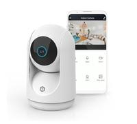 NEDIS Smart Wi-Fi Pan Tilt Indoor Camera, 3MP Full HD 1296p, Night Vision, Motion & Human Detection, Customisable Zones, Two-Way Audio, Cloud or MicroSD Storage, Works with Alexa & Google