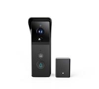 Nedis Smart Wi-Fi Video Doorbell With Chime, 3Mp 1296P, Wireless Battery, Motion Sensor, Night Vision, 2-Way Audio