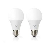 NEDIS SmartLife Full Colour LED Bulb E27, Wi-Fi Smart Light with RGB and Warm to Cool White, Dimmable via App, Voice Control with Alexa and Google Home, Timer Function, Plug & Play