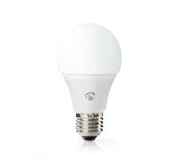 Nedis Smartlife LED Bulb, Wi-Fi Smart Light with App Control, Voice Control via Amazon Alexa or Google Home, Dimmable Warm to Cool White 2700-6500K, E27, 9W, White