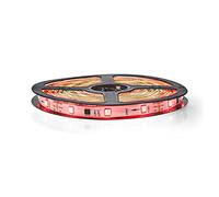 Nedis Smartlife LED Strip, 5m Indoor Multi Colour Wi-Fi LED Light Strip with Voice Control Compatible with Google Home and Alexa, Double-Sided Adhesive, Cuttable Length, App-Controlled Lighting