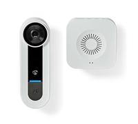 NEDIS SmartLife Video Doorbell, 1536p HD, 135° Wide Angle, Motion Detection, Night Vision, 2-Way Audio, Wi-Fi, Cloud & MicroSD Recording, Complete Pack