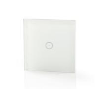 Nedis Smartlife Wall Switch Single Wall Mount For Wall Light To 1000W App Control Android / Ios, Glass, White