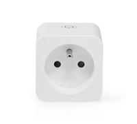 Nedis SmartLife Wi-Fi Connected Socket IP21 Wattmeter 3680W Type E France, White