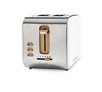 NEDIS Soft Touch Toaster, 2 Slice, 6 Browning Levels, Defrost Cancel Reheat Functions, Cool Touch, White