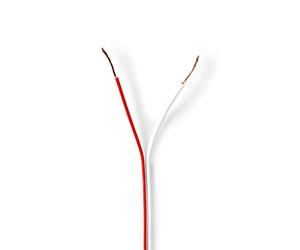 NEDIS - Speaker cable - 2x 0.50 mm² - CCA - 100 m - round - wrapped - PVC - white