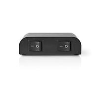 Nedis Speaker Switch Box with 2 Ports, Audio Switching, Simultaneous Playback, 4-16 Ohms, 150W, Black