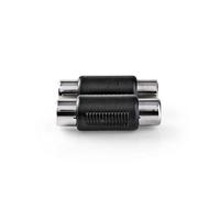 Nedis Stereo Audio Adapter Coupler 2X Rca Female To 2X Rca Female - Black