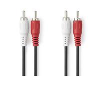 Nedis Stereo Audio Cable 2 RCA Male to Male 3m Stable Connection