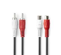 NEDIS Stereo Audio Extension Cable With RCA Connectors, 2.0m, Nickel Plated Connectors - Suitable To Extend Audio Cable For CD and DVD Player To Amplifier