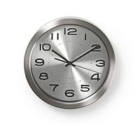 Nedis Circular Wall Clock | 30 cm Diameter | Stainless Steel