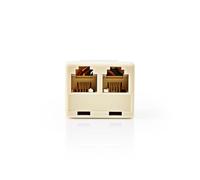 Nedis Telecom Wall Box Splitter - 1x RJ11 Female to 2x RJ11 (4/6) Female