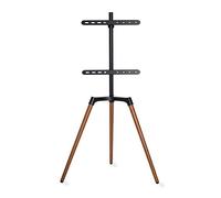 Nedis TV Floor Stand, for Screen Size 50-65" Max Load 35kg, Fixed Design Bracket Tripod with 140° Rotate and Cable Management, Max VESA 400x400 - Black/Beech