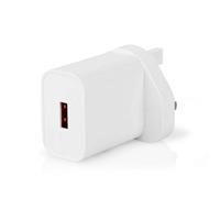 Nedis Type A Usb-A Smartphone / Tablet Wall Charger 18W Autiomatic Smart Quick Charge Feature 3A - White
