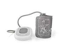 Nedis Upper Arm Blood Pressure Monitor, Clinically Tested, Extra-Large LCD Display, Arrhythmia Detection, WHO Indicator, 2x60 Memory, Cuff 22-42 cm - White