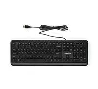 Nedis US 104 Buttons Wired USB-A QWERTY Keyboard with Numeric Keypad