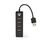 Nedis USB 2.0 4-Port Hub USB-A, Plug & Play, 480 Mbit/s