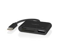 Nedis USB 2.0 Multi-Port Adapter, Connects to Any USB-C Device, Combines 2 USB Devices via Single Port, USB-A & USB-C Ports, 480 Mbps Data Transfer, SD & MicroSD Card Reader