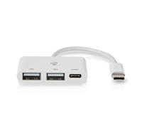 Nedis USB-Hub - 1x USB-C™ - 1x USB-C™ / 2x USB 2.0 A Female - 3-Port Port(s) - Power Supply via USB