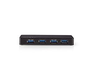 Nedis USB 3.0 Hub To Connect To Desktop PC Or Notebook - Expand With Additional USB Ports For Flash Drives, Mice, Printers, Network Adapters