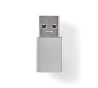 Nedis USB-A to USB-C™ Adapter, USB 3.2 Gen 1 SuperSpeed Up to 5 Gbit/s, Nickel Plated Aluminium, Host Computer to USB-C™ Device