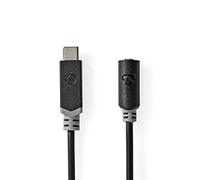 NEDIS USB-C™ Adapter Cable 1.0m, Converts USB-C™ Devices to 3.5mm Audio - Compatible With Smartphones, Tablets, Headphones, Speakers and HiFi Sets