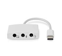 Nedis USB-C™ Adapter | USB 2.0 | USB-C™ Male | 3.5 mm Female | 0.10 m | Round | Nickel Plated | ABS/PVC | White | Box