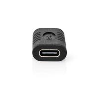 NEDIS USB-C Adapter - USB 3.2 Gen 2 - USB-C Female - USB-C Female - 4K@60Hz - 10 Gbps - Round - Nickel Plated - Black - Box