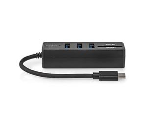 Nedis USB-C Hub With 3x USB 3.2 Gen 1 Ports And SD/MicroSD Card Reader, Connect Multiple USB-A Devices To Notebook, Superspeed 5 Gbps Data Transfer