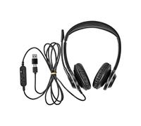 Nedis USB-C Supra-Aural Stereo PC Headset with USB-A Adapter and Foldable Mic