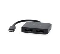 Nedis USB-C™ to Dual DisplayPort Adapter Hub, Connect Two DisplayPort Monitors to USB Type-C Laptop or Notebook, 4K UHD 60Hz MST Technology, Plug & Play - 0.20m Cable
