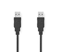 NEDIS USB Cable, USB 2.0, Copper Cores for Reliable Data Transmission, Durable Nickel-Plated Connectors, 1.0m - This Cable Is Suitable for Connecting a Device to a Computer