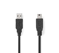 NEDIS USB Cable, USB-A to Mini-B 5-Pin, USB 2.0, 480 Mbps - USB 2.0