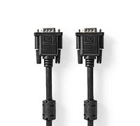 NEDIS VGA Cable 3.0m, Finger Screws, Male to Male - Connect Notebooks, Desktop Computers, Monitors, Projectors, TVs, Beamer or KVM Switches