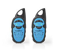 Nedis Walkie Talkie Set 2 Handsets, 3km Range, 3 Channels with CTCSS Privacy Code, Push to Talk Function, 3 Hours Talk Time, Compact Lightweight Design - Black and Blue