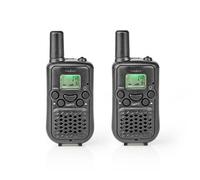 Nedis Walkie Talkies 2 Pack 5Km Range, 8 Channels, Vox Hands-Free, Pmr446 Two Way Radios, Led Light