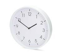 NEDIS Wall Clock, Silent Non-Ticking Analogue Clock with Quartz Movement, 30cm Large Round Face for Kitchen Office or Bedroom, Easy to Read - White