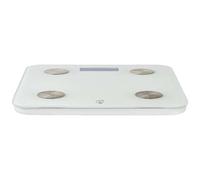 NEDIS WiFi Scales BMI, Weight, Metabolic Age Body Analyser for 8 Users with Voice & Smart App Control, White Tempered Glass, 280 mm