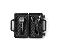 NEDIS Wired Microphone, Uni-Directional Dynamic Microphone with XLR Connector, Perfect Sound Quality, Durable Metal Body, 5.0m Detachable Cable, On/Off Switch, Travel Case