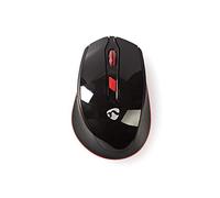 Nedis Wireless Mouse 1600 dpi 6 Buttons for PC & Laptop, Black & Red