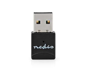 Nedis Wireless Network Dongle, AC600 Dual Band USB 2.0 Adapter, 2.4 GHz, 150 Mbps, 5 GHz, 433 Mbps - Long Range Antenna