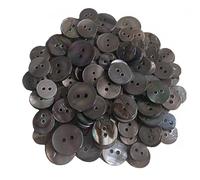 NEDLON 9mm-15mm Shell Buttons For Clothing Black Mother of Pearl Round Shell 2 Hole Button Craft Sewing Accessories